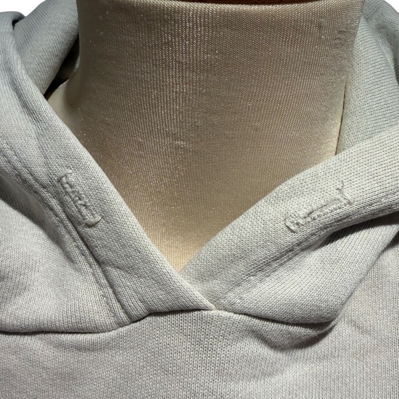 SUNDRY Cream Hoodie Sweatshirt With Unique Design Details - size 0 (xs) - Picture 6 of 10